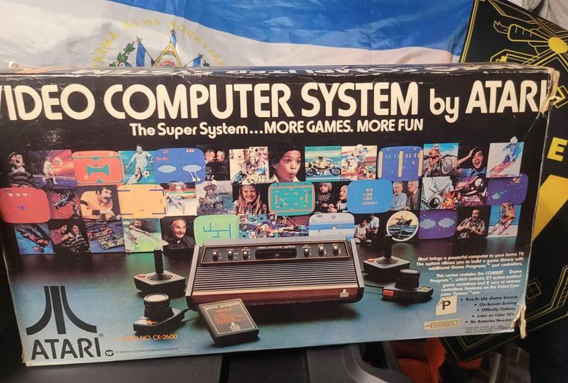 Atari 2600 6 Switch "Woody" Console Boxed With 30 Games.