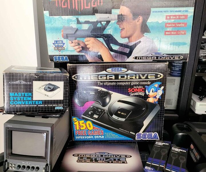 Rare Boxed Sega Megadrive, Games And Accessories Pack.