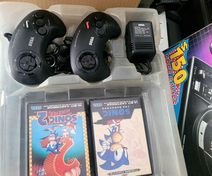 Rare Boxed Sega Megadrive, Games And Accessories Pack.