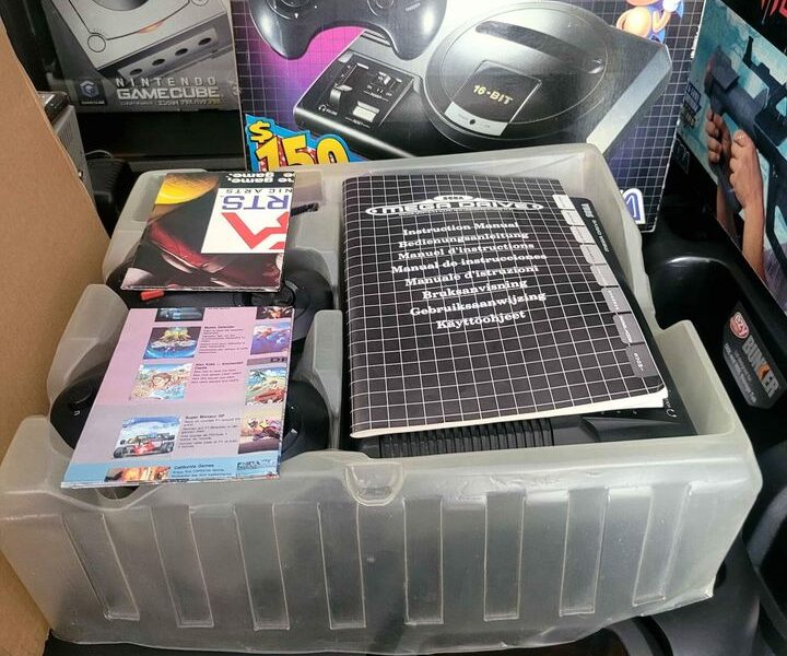 Rare Boxed Sega Megadrive, Games And Accessories Pack.