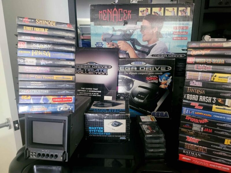 Rare Boxed Sega Megadrive, Games And Accessories Pack.