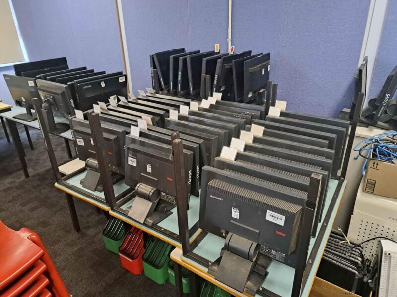 Bulk lot ex school laptops, desktops and monitors