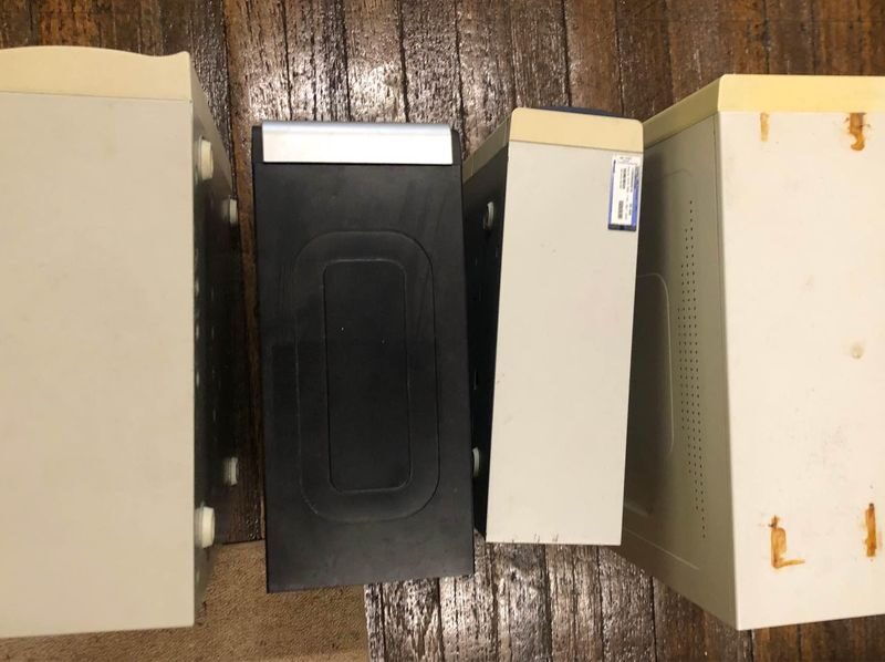 Bulk Lot Of 8X Old PC Cases, White, Vintage Desktop Computer Cases.