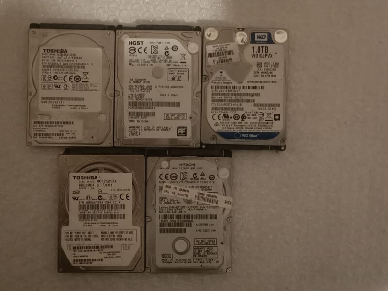 Bulk Lot Of 10X 2.5 Inch HDDS And SSDs - Formatted And Tested.