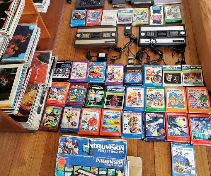 Lot Of Intellivision Vintage Video Games, Consoles And Accessories Bulk Lot.