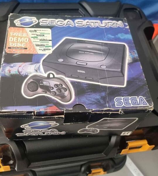 Sega Saturn Boxed Console With Boxed Accessories And 31 Games.